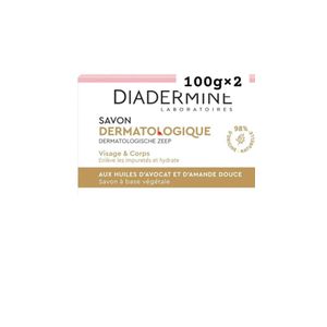 Lot de 2 Savons Diadermine aux huiles d'avocat et d'amande douce visage , corps. Peaux sensible
