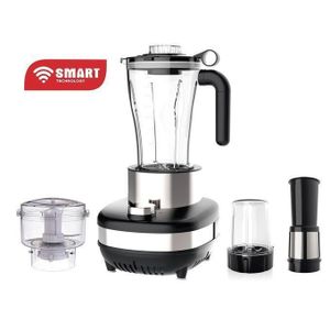 SMART TECHNOLOGY Blender Multifonctions (STPE- 8031P) Avec Bol Incassable Résistant à L'eau / Moteur En Cuivre Pur - 600 W- 2L- Gris / Garantie 24 mois