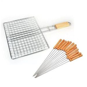t Grillage De Poulet, Poisson Et 12 Piques Brochettes