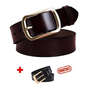 Ceinture Tete Jaune + Ceinture Offerte -  NOIR