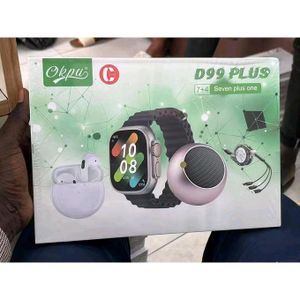 Le Pack Ultime Connecté 7-en-1 D99 Plus (Montre, Audio, Bracelets & Charge)