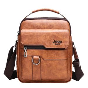 Mode Sacoche Homme Élégante en Cuir PU – Sac Bandoulière Multi-Poches avec Fermeture Zippée