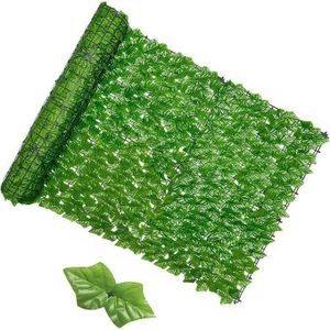 Feuilles de haie artificielles, feuilles vertes artificielles, décoration de clôture avec feuilles de patate douce