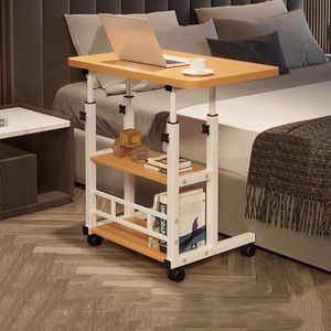 Table d'appoint mobile et robuste pour ordinateur portable / Table de chevet / Table de canapé réglable en hauteur - 60 x 40 cm