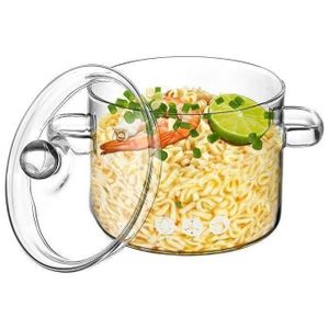 Agréable Marmite à Mijoter En Verre Pour Cuisinière, Casseroles Transparentes NB