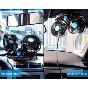 Ventilateur De Véhicule à Double Tête Rotatif à 360 Degrés