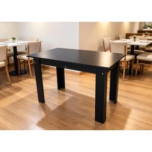 Table carré idéal pour salon, cuisine, terrasse -- NOIR 