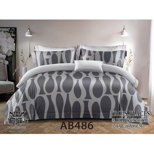Drap 3 Places Gris & Blanc – Confort et Élégance Garantis