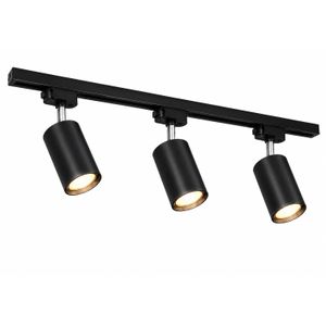 Spot Plafonnier LED sur Rail 3 Têtes Orientables – Noir Mat – Éclairage Moderne pour Intérieur