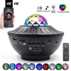 VIC Projecteur Ciel Étoilé Galaxy Veilleuse Boîte à Musique Bluetooth