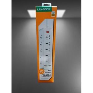 Leader Multiprise Parasurtenseur - 8 Prises + 6 USB - PD QC3.0