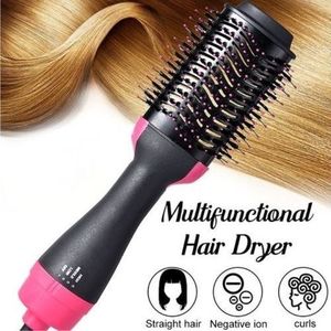 1000W Sèche-cheveux Brosse Lisseur Cheveux Curler Peigne - Noir-JUANFABANG
