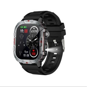 Nouvelle montre connectée C40 Pro avec écran tactile complet, étanche, appels Bluetooth, suivi d'activité, lampe torche LED extérieure, bracelet intelligent C40pro