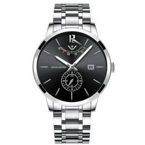 Nibosi Montre Homme De Luxe, Bracelet En Acier Inoxydable, Grand Écran, Horloge à Quartz, Avec Pointeur Lumineux, NI2318