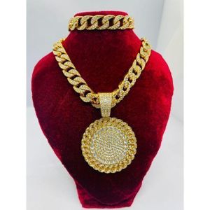 Chic Chaîne En Strass Or Chaîne Luxueuse Bling Médaillée