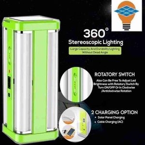SUPER Lampe Solaire LED Rechargeable 2200 MAh, Interrupteur à Poussoir à 2 étapes