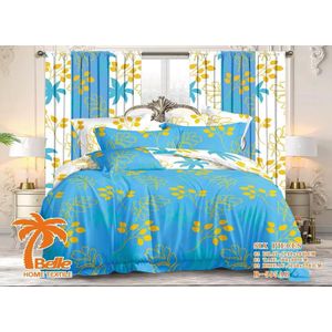 Belle Lot Complet : 2 Draps + 2 Taies + 2 Rideaux – Design Élégant et Confort Assuré