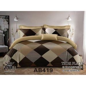 QUALITE ARJUN Lot De 2 Draps + 2 Taies – Design Élégant et Confort Assuré Pour 3 Places