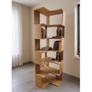 Étagère d'Angle Moderne en bois à 6 Niveaux