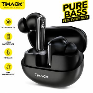 Timack Écouteurs Bluetooth sans fil à Réduction du Bruit Active Mics Bluetooth 5.3 IPX6 Étanche 25H d’autonomie