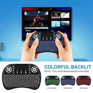 Mini Clavier Sans Fil i8 Rétroéclairé - Souris Touchpad Intégré 2.4GHz - Pour Smart TV, Box Android, PC & PS4