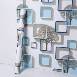 Papier peint arbre bleu 