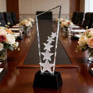Trophée en verre de récompense