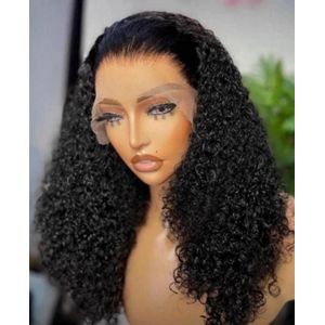 Perruque de cheveux Full frontal pixie curls 18 inches