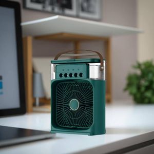 Ventilateur humidificateur a  Eau fonctionnement avec câble USB 7 Lumières LED - Ventilateur Climatiseur - Un Souffle Puissant Dans un Format Compact