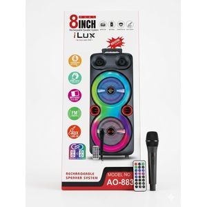 Ilux Enceinte Bluetooth Rechargeable Avec Micro - AO-8830 - USB - FM - Noir