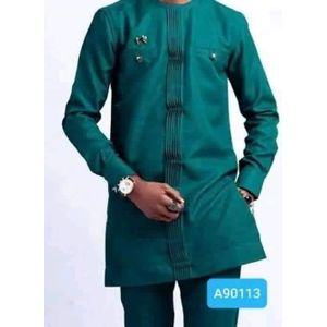 Ensemble tunique homme de couleur verte 