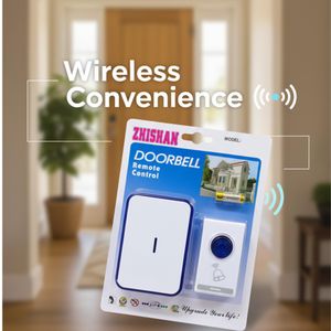 Sonnette Sans Fil pour Maison/Bureau - Kit Carillon à Piles Portée 100m - Facile à Installer, Volume Réglable, Anti-Interférence - Sécurité Domestique