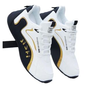 Baskets Homme Sport & Lifestyle À Lacets – Blanc, Noir et Doré