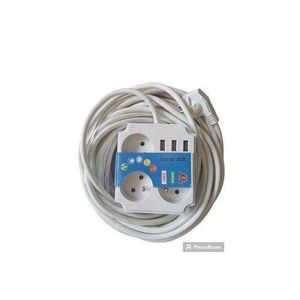Multiprise Ralonge Électrique - 3 Prises + Usb