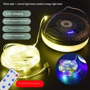 General Lampe de camping solaire 10M lumière chaude et colorée guirlande magnétique étanche