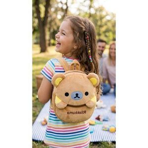 Sac à dos en peluche pour enfant maternelle-multicolore
