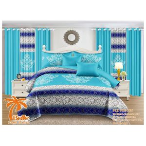 Lot Complet : 2 Draps + 2 Taies + 2 Rideaux – Design Élégant et Confort Assuré