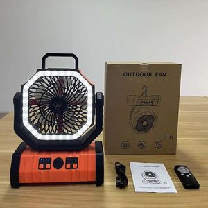 Ventilateur de Camping Rechargeable LED F6 avec Télécommande