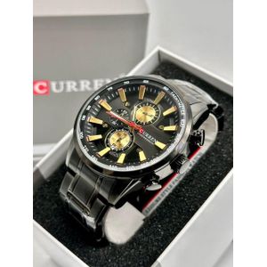 Curren Montre De Luxe Homme En Acier Inoxydable - Noir