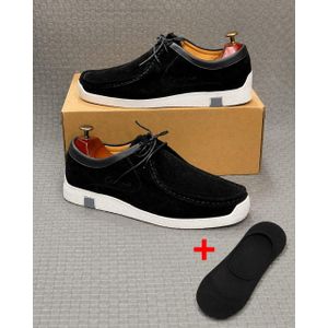 Geogra Chaussures Homme en Daim + 1 Chaussette Offerte