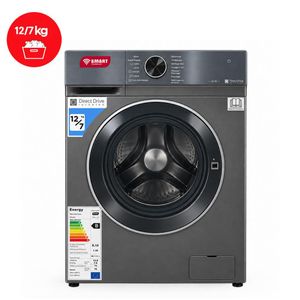 SMART TECHNOLOGY Lave-Linge (Lavant-Séchant) Smart STML-12DL -1900W- 12 kg Lavage / 7 kg Séchage & Fonction Vapeur Anti-Allergie/ Moteur Inverter - 1200 tr/min – Gris (Garantie 6 Mois)