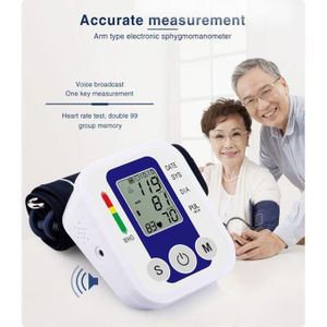 Tensiomètre automatique numérique à bras Moniteurs de santé Rythmes cardiaques - Bleu