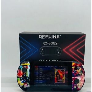 Console De Jeu Portable Rétro OFFLINE X QX-800ZY - Écran HD 5.1 Pouces - Multi-Émulateur - Motif Anime Graffitis