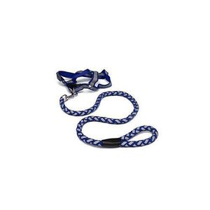 Kit Laisse Corde et Harnais Réfléchissant - Sécurité Nuit (Haute Visibilité) - Poignée Confort