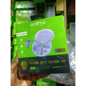 Oraimo Ecouteur Bluetooth SpaceBuds 2 Noir - Traduction De Conversation - Tres Bonne Bass - AI Smart – Boitier Touche De Controle