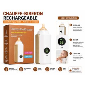 Bebe Chauffe Bibron rechargeable Hygiénique pour Bébé Maman 