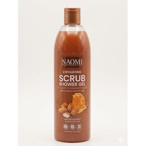 Naomi Gel Douche Exfoliant Amande & Miel - Éclat et Douceur