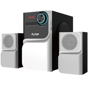 Woofer ALITOP SP-2501 - Home Cinéma & Chaîne HI-FI - Son Puissant & Basse Profonde - Noir