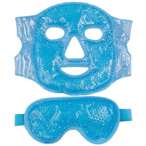 Masque facial rafraîchissant réutilisable et masque oculaire en gel froid pour soulager les poches sous les yeux, les cernes, les gonflements, la sécheresse et les maux de tête
