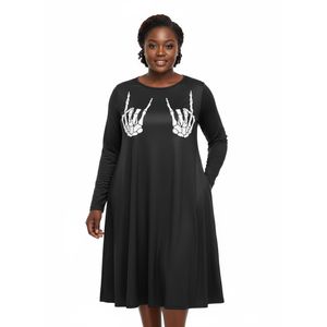 Robe longue à manches longues pour femme – Style décontracté et festif – ZK70003